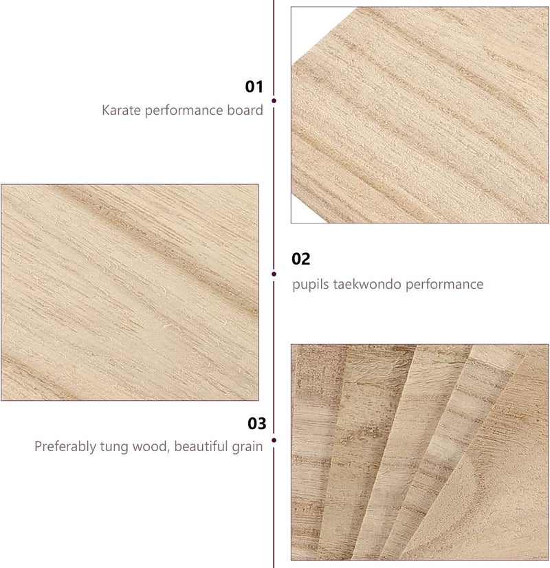 SINTOP 10Pcs Karate Breaking Board - Professional Breakable Taekwondo Wooden Kick Board for Kids Adult Boxing Training Equipment - Image 5